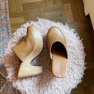 American Eagle Brown Heeled Clogs